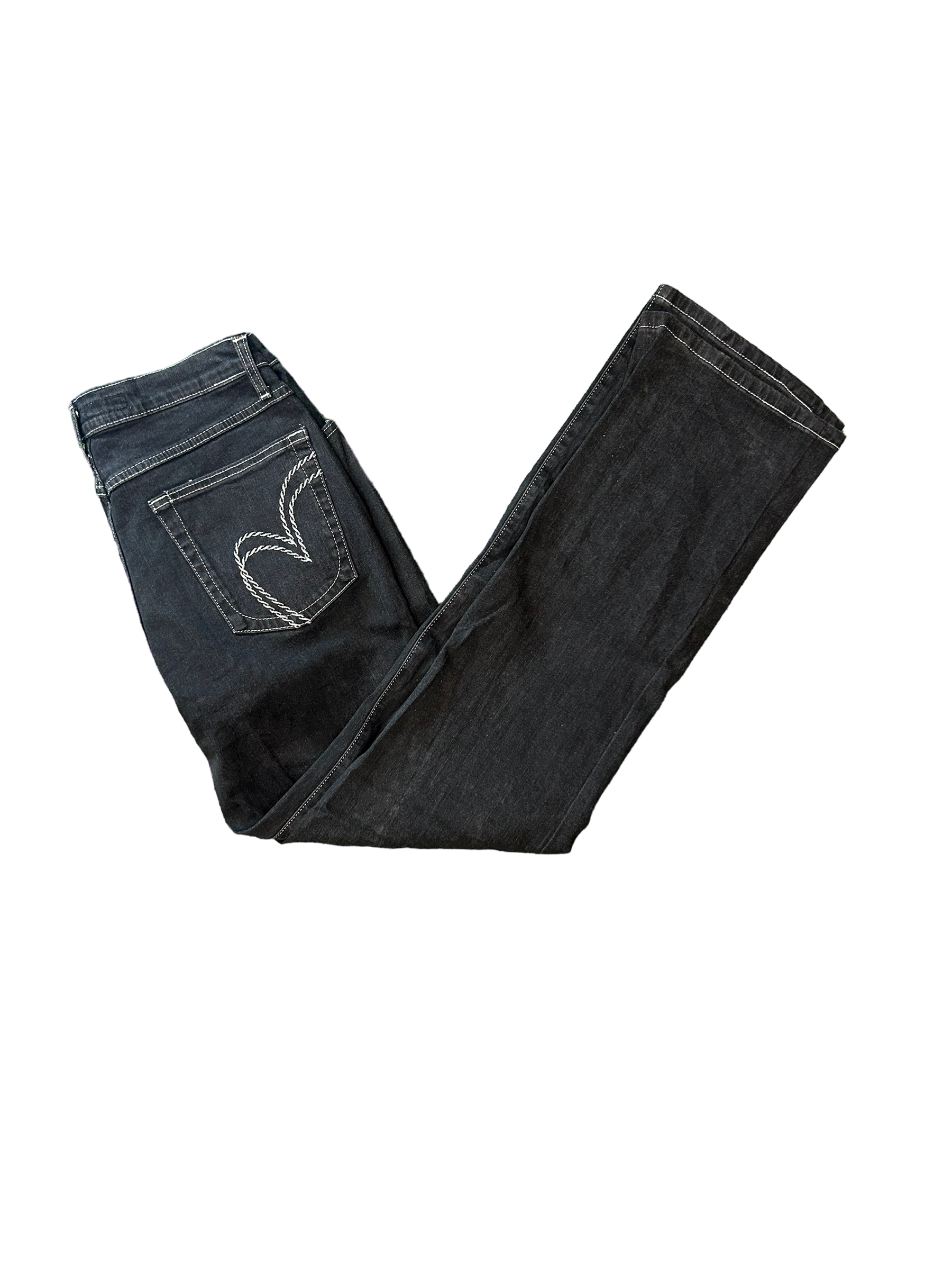 VTMNTS Black Embroidered Jeans